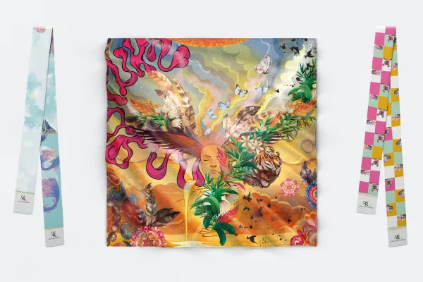 Bild: Starkes Design für starke Frauen: Seidenschals mit Krafttieren