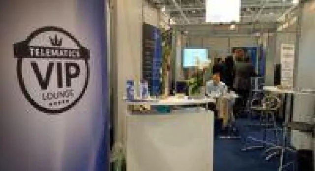 Bild: Herzlich Willkommen in der "Telematics VIP-Lounge" am letzten Tag der CeMAT 2018
