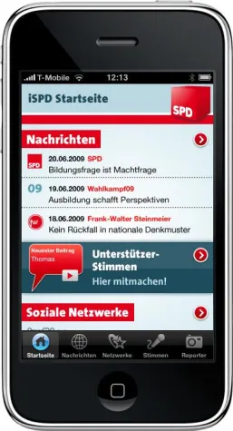 Bild: iSPD - Die erste iPhone App im Wahlkampf