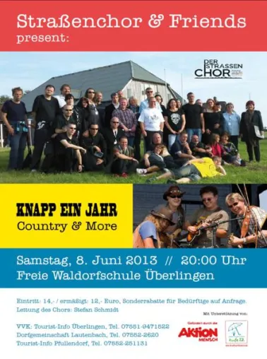 Terminankündigung: Stefan Schmidt und sein Straßenchor mit Straßenchor & Friends am 08.06.2013 in Überlingen. Bild: Terminankündigung: Stefan Schmidt und sein Straßenchor mit Straßenchor & Friends am 08.06.2013 in Überlingen.
