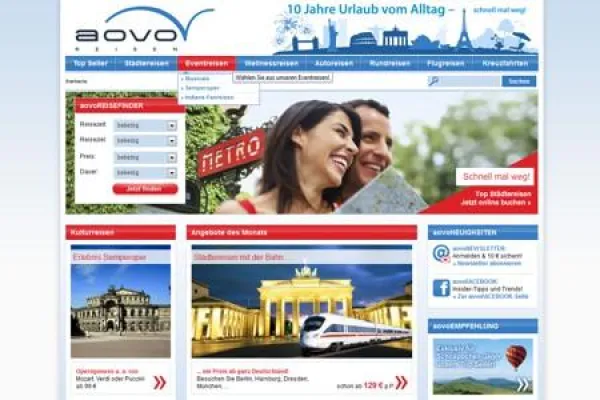 Bild: Die aovo Touristik AG optimiert Reiseportal und startet mit mehr Urlaubszielen in die Wintersaison