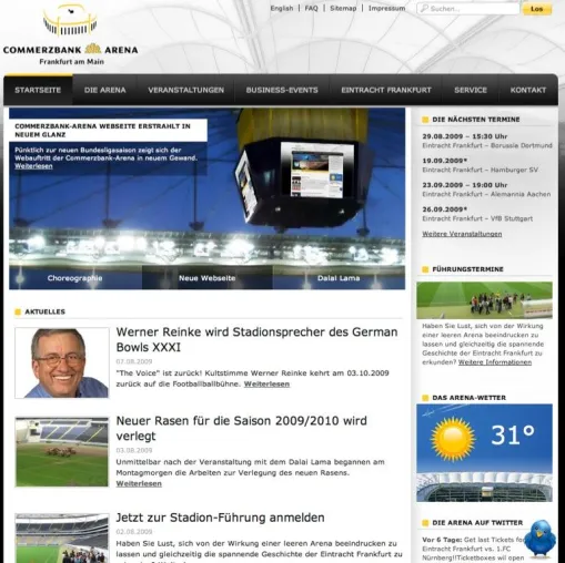 Neu bei YUM - Die Commerzbank-Arena Bild: Neu bei YUM - Die Commerzbank-Arena
