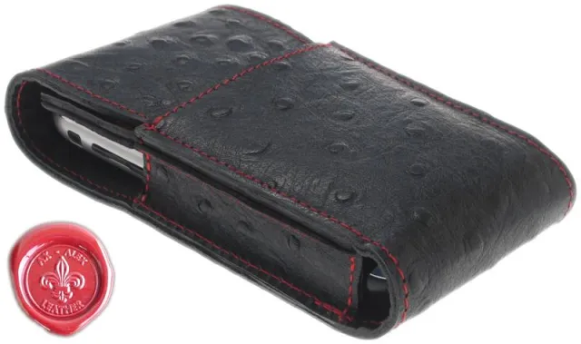 Bild: AX-ALEX Tasche aus Straussenleder für Iphone 3G mit Display Cleaner