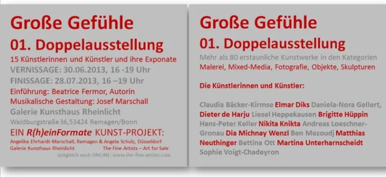 PREMIERE: Das Kooperationsprojekt R(h)einFormate präsentiert „Große Gefühle“ Bild: PREMIERE: Das Kooperationsprojekt R(h)einFormate präsentiert „Große Gefühle“