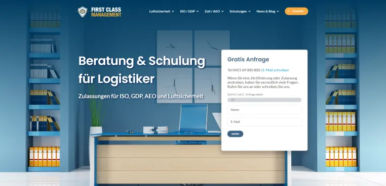 First Class Management GmbH präsentiert neue Webseite FCManagement.de Bild: First Class Management GmbH präsentiert neue Webseite FCManagement.de