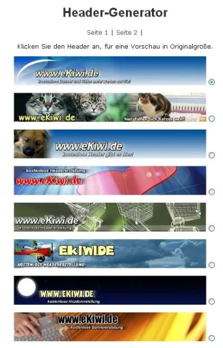 Bild: eKiwi.de: Kostenlose WebTools und Free-Services für die eigene Homepage