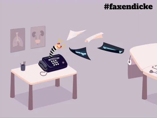 Bild: Neue Initiative #faxendicke will Fax in der Medizin abschaffen