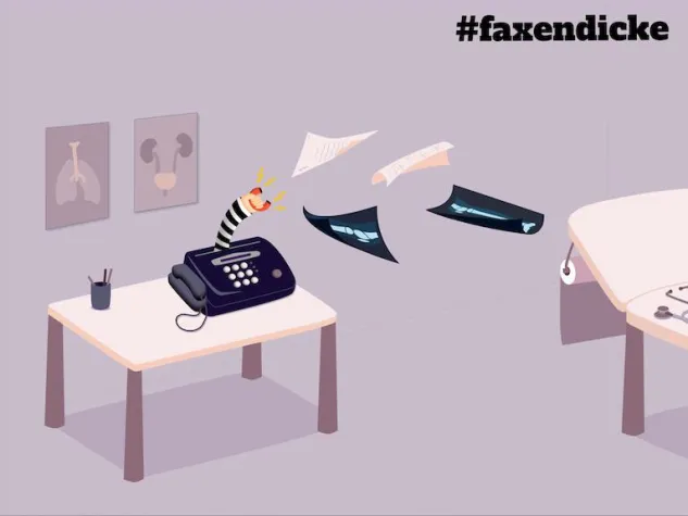 Bild: Neue Initiative #faxendicke will Fax in der Medizin abschaffen