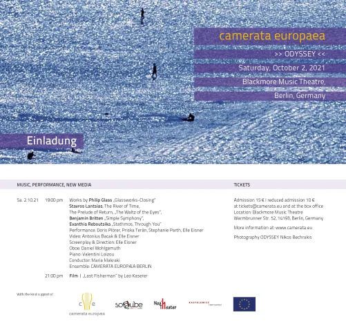 CAMERATA EUROPÆA – Motto 2021 „Odyssey“ Bild: CAMERATA EUROPÆA – Motto 2021 „Odyssey“