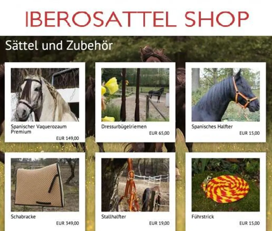 Iberosattel - neuer Onlineshop