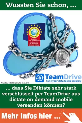 Bild: Wussten Sie schon? Diktate verschlüsselt per TeamDrive versenden