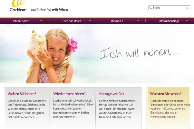 Bild: Informationen für hochgradig Hörgeschädigte: Initiative „Ich will hören.“ stellt neuen Internet-Auftritt vor