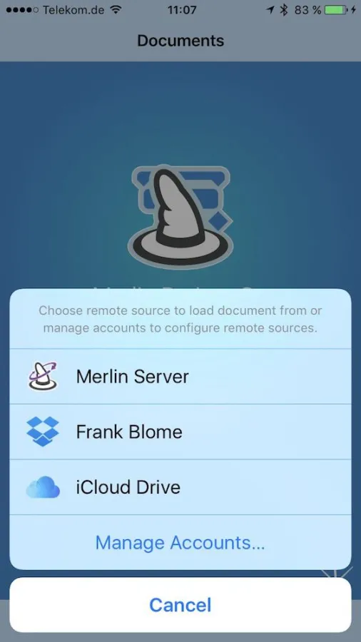 Merlin Project Go arbeitet mit freigegebenen Dropbox-Ordnern