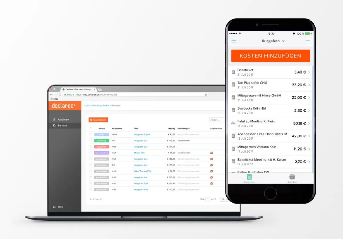 Declaree ist über jeden gängigen Browser nutzbar sowie als iOS und Android App erhältlich.