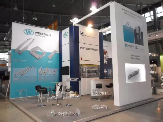 Bild: Erfolgreiche Synergie auf der BlechExpo 2011: Westfalia Presstechnik und H&T ProduktionsTechnologie