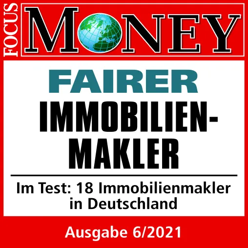 FOCUS-MONEY zeichnet Gärtner Immobilien als einen der Fairsten Immobilienmakler 2021 aus Bild: FOCUS-MONEY zeichnet Gärtner Immobilien als einen der Fairsten Immobilienmakler 2021 aus