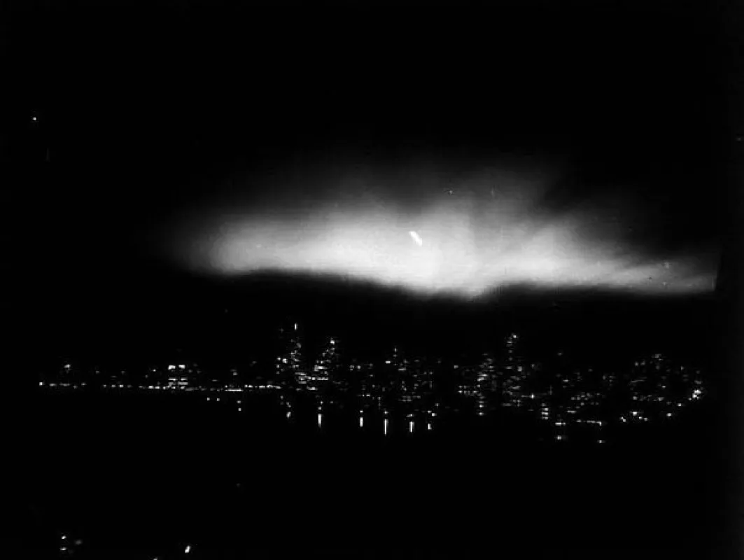 Nord- oder Polarlicht über New York City