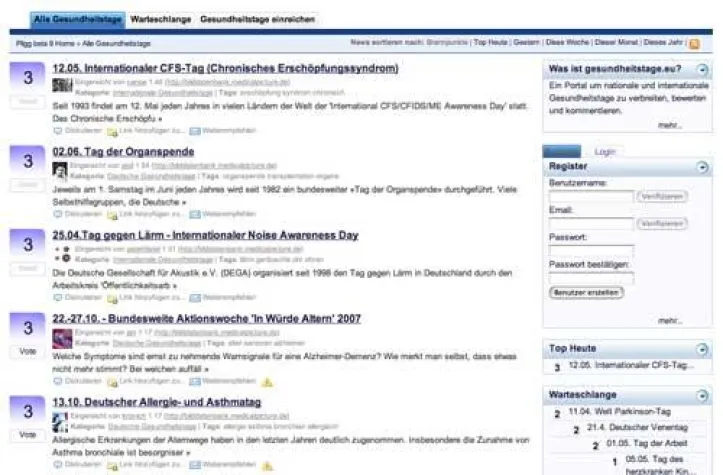 Bild: Gesundheitstage: verbreiten, bewerten, kommentieren