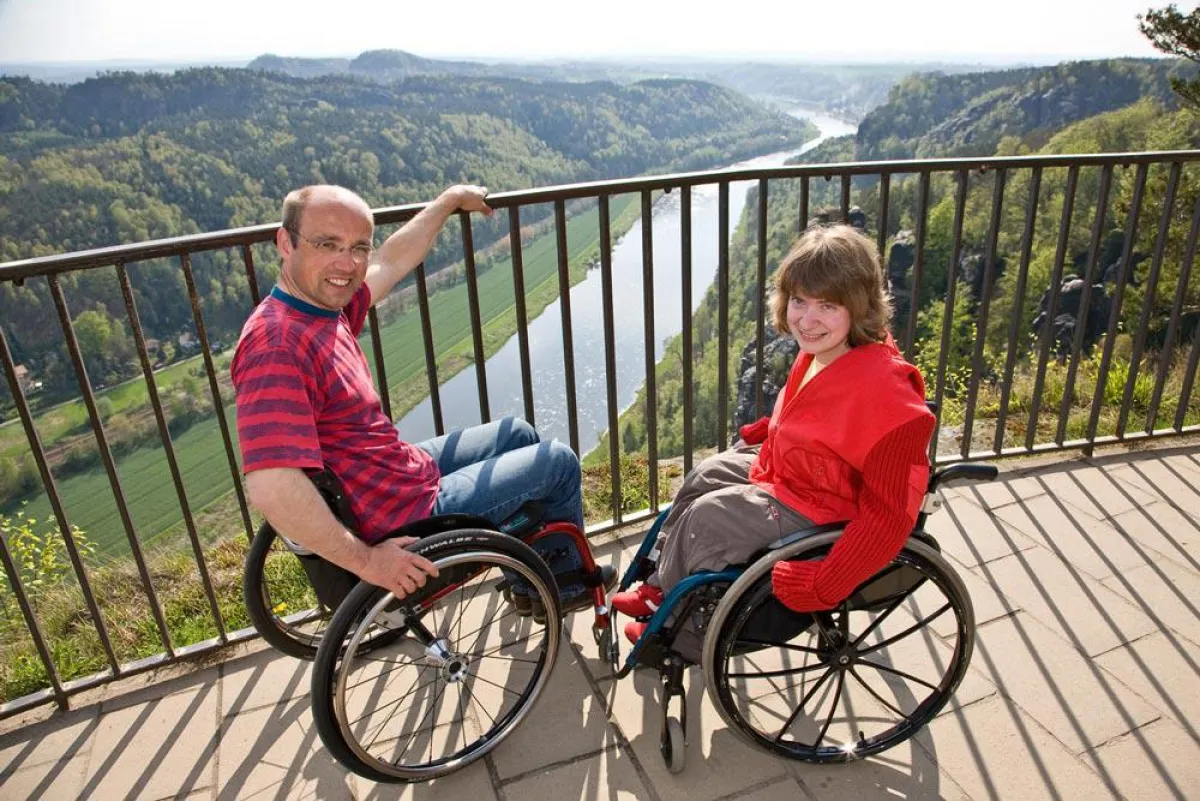 Barrierefreier Aussichtspunkt im Nationalpark Sächsische Schweiz, Foto: S. Dittrich/TMGS mbH
