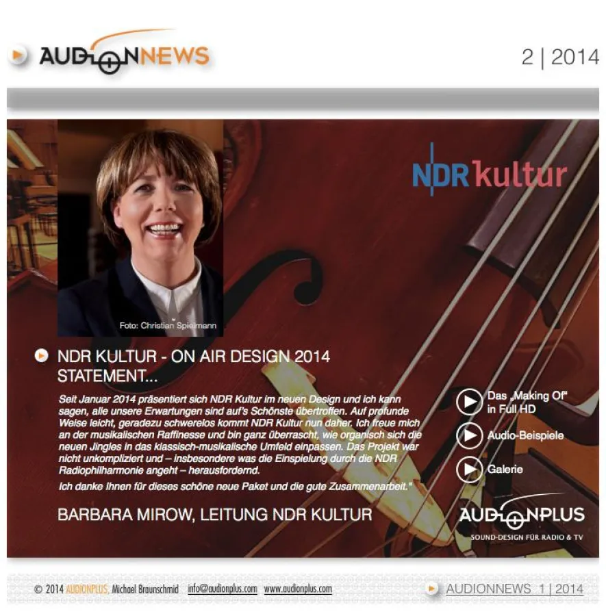 Das neue On Air Design von NDR Kultur