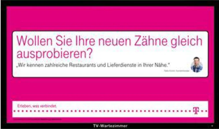 Telekom nutzt TV-Wartezimmer Bild: Telekom nutzt TV-Wartezimmer