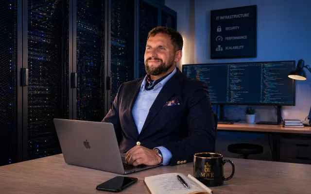 Bild: Investor Aachen – MARCUS WENZEL nimmt neue IT-Infrastruktur in Betrieb