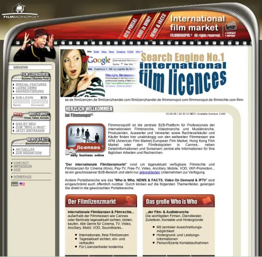 Filmmonopol® International film market öffnet sich für Investoren Bild: Filmmonopol® International film market öffnet sich für Investoren