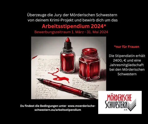 Bild: 10 Jahre Arbeitsstipendium der Mörderischen Schwestern e.V. - ein Erfolgsmodell wird erneut ausgeschrieben