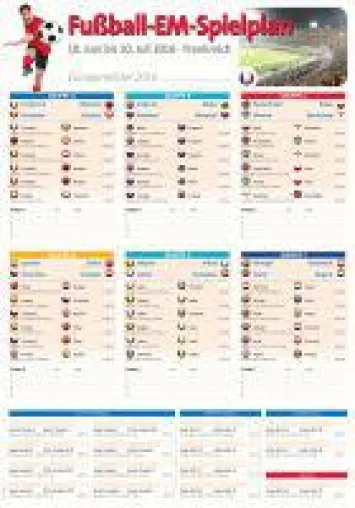 Bild: Der ultimative "XXL-Fußball-Europameisterschaft-Spielplaner 2016"