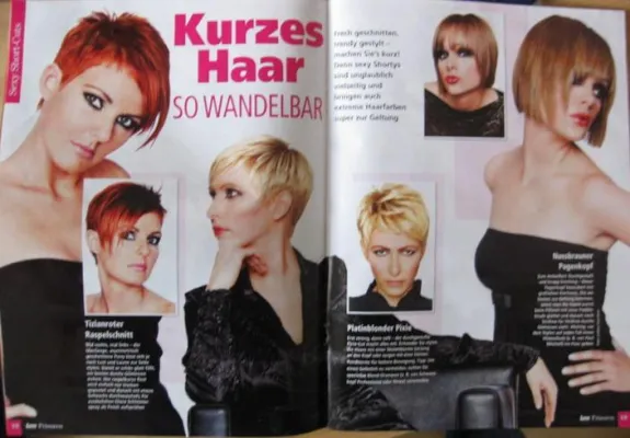 Bild: Grosse Deutsche Frauenzeitschrift druckt Bilder vom Homburger Coiffeur-Team Rossi
