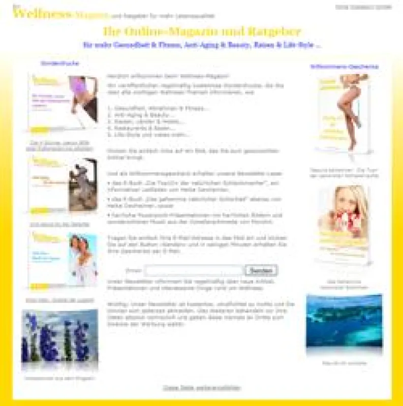 Die Homepage von Ihr-Wellness-Magazin.de