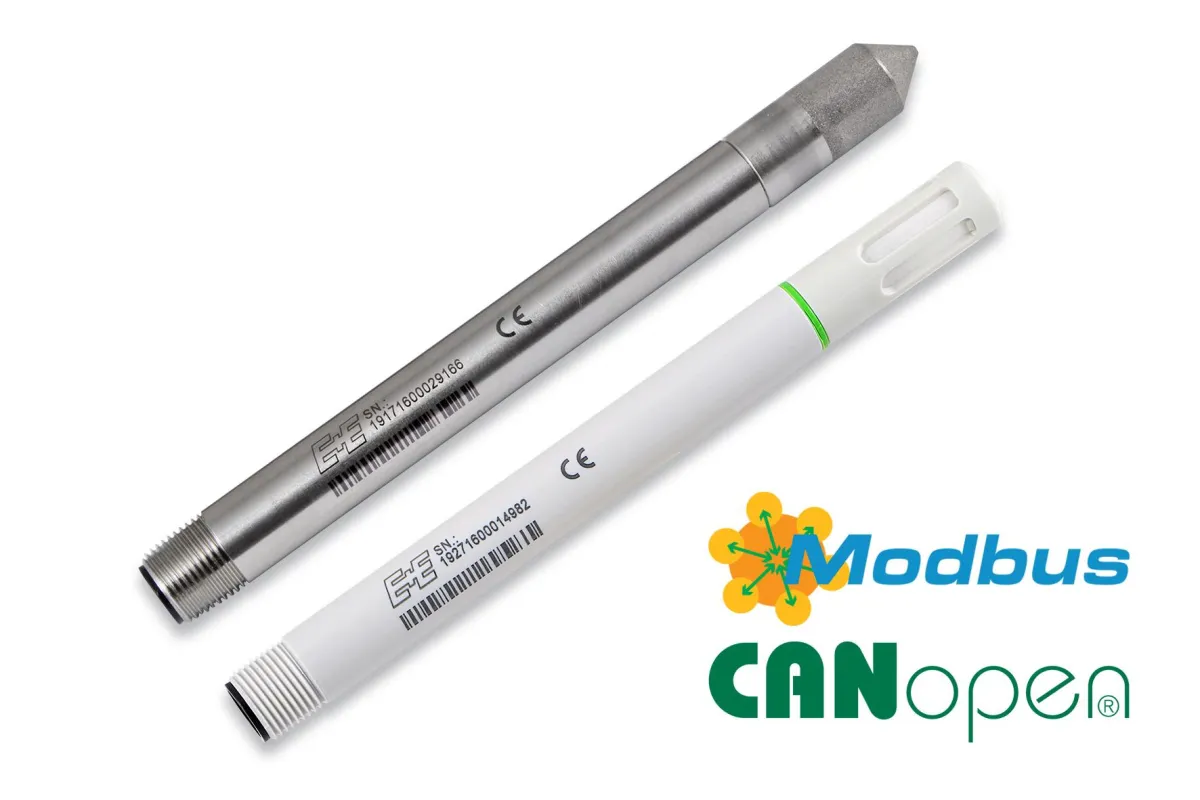 Der EE072 Feuchte und Temperaturfühler ist in Edelstahl- oder Polycarbonat-Ausführung erhältlich.