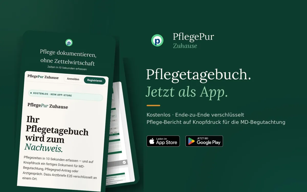 Die App „PflegePur Zuhause