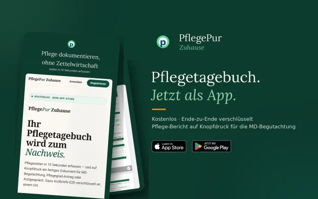 Bild: Pflegetagebuch als App: „PflegePur Zuhause" jetzt im App Store und bei Google Play
