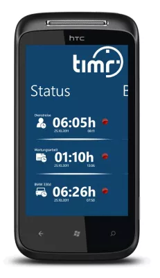 Bild: timr – Zeiterfassung & Fahrtenbuch App für Windows Phone