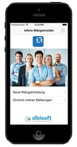 Bild: Neue Mängelmelder-App "tellme Mängel" veröffentlicht