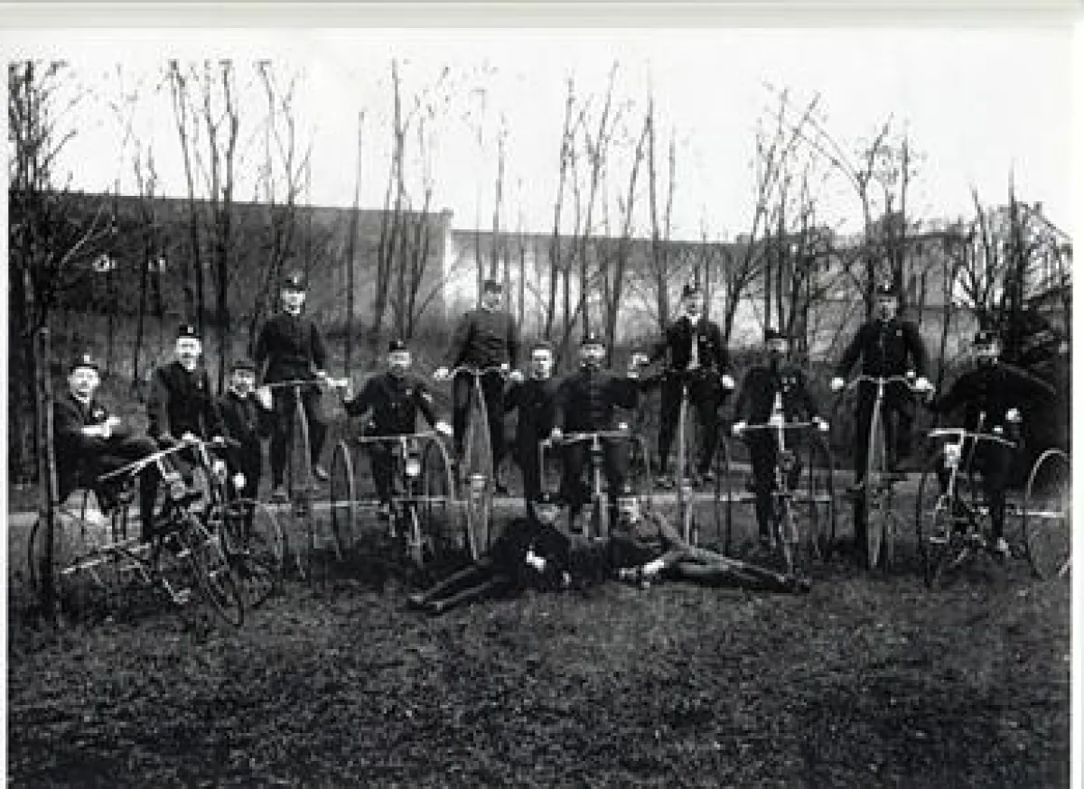 Fahrrad-Fahrer aus Trebbin um 1910
