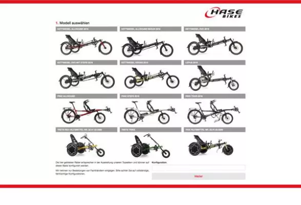 Bild: Mit dem HASE BIKES Online-Konfigurator ganz einfach zum individuellen Rad