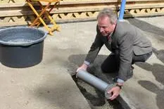 Grundstein für das Oelsnitzer Gradierwerk gelegt Bild: Grundstein für das Oelsnitzer Gradierwerk gelegt