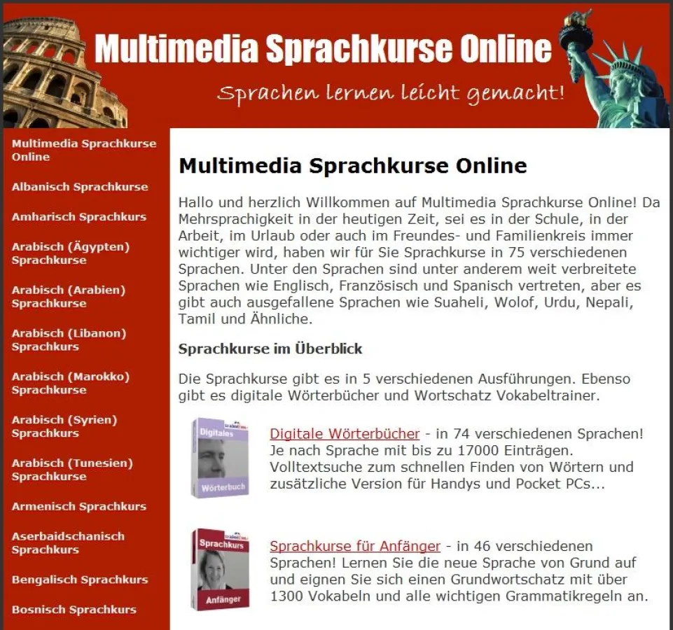 Multimedia Sprachkurse Online - Sprachen lernen am PC