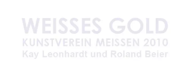 Bild: WEISSES GOLD. KUNSTVEREIN MEISSEN 2010 - Kay Leonhardt und Roland Beier