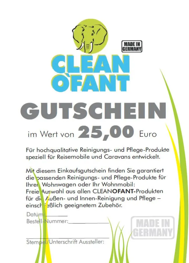 CLEANOFANT Geschenk Gutschein