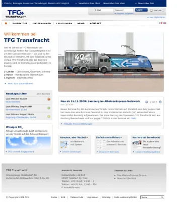 Bild: Webwerk Berlin veröffentlicht neuen Internetauftritt für TFG Transfracht