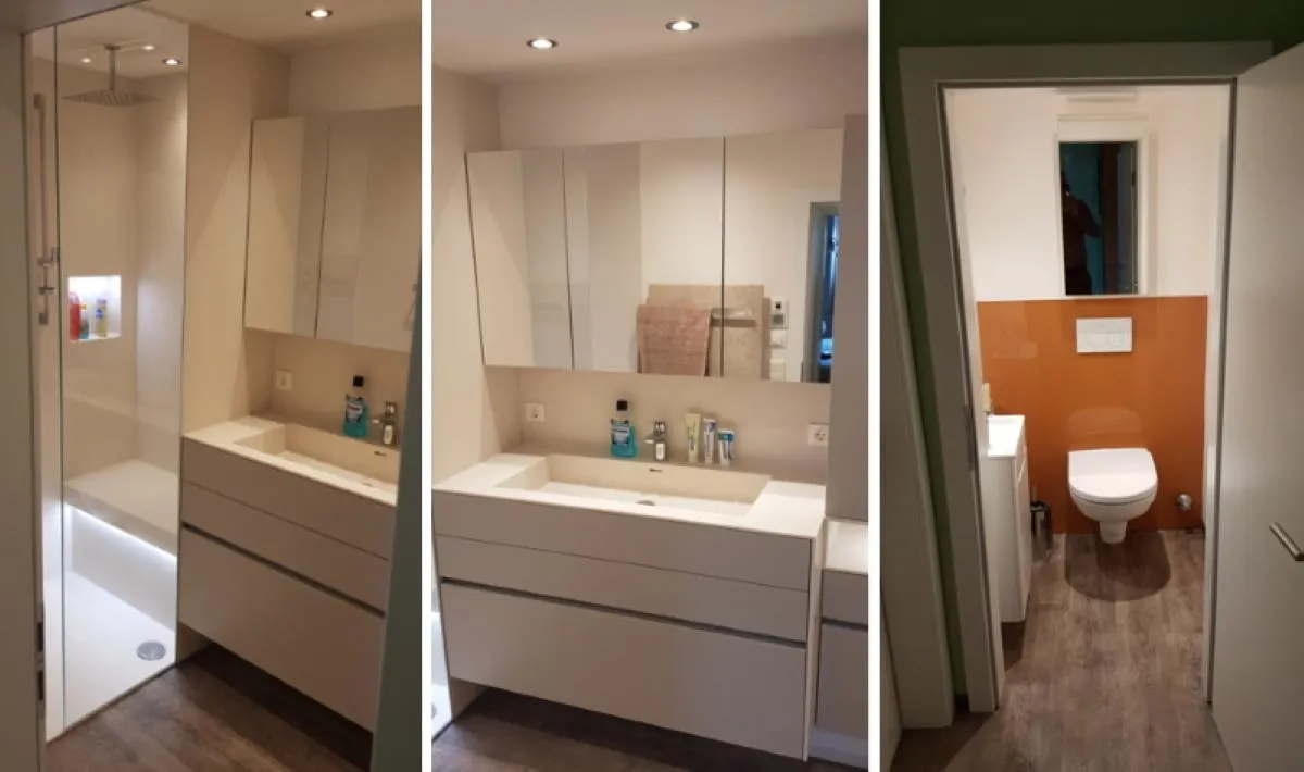 professionelle Teilrenovierung von Bad und Dusche
