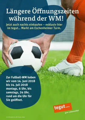 Bild: Nachts einkaufen während der WM - tegut… Supermarkt am Eschenheimer Turm öffnet in Frankfurt rund um die Uhr