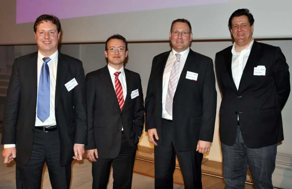 Die Referenten (v.l.r.) Wolfgang Krauter, Francisco Martinez, Marcel Liedermann, Jürgen Zietlow
