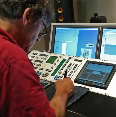 Bild: Im Studio mit den Audioprofis