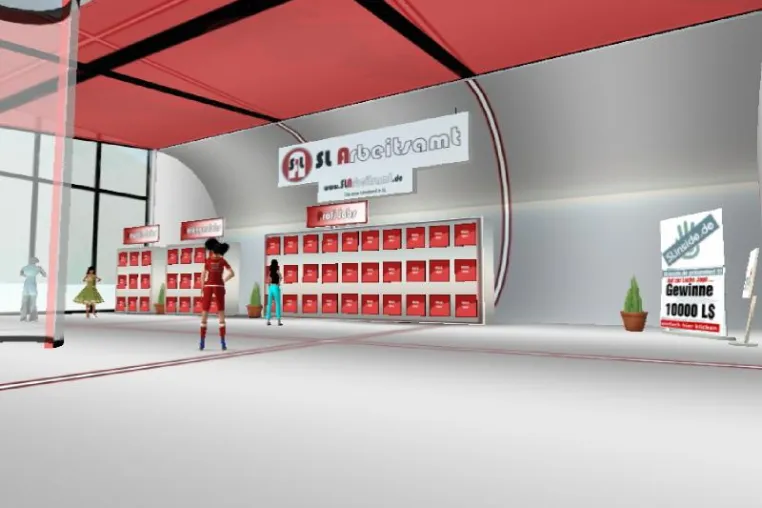 Bild: Ein Arbeitsamt in Second Life