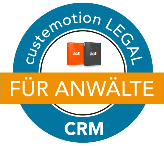 Kanzlei-Marketing per custemotion LEGAL CRM powered by act! Bild: Kanzlei-Marketing per custemotion LEGAL CRM powered by act!