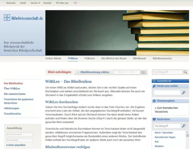 Bild: Zehn Jahre WiBiLex im Internet